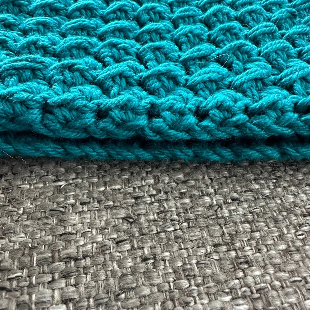 100% Farmhouse Cotton Handcrafted Teal Trivet Hot Pad Potholders